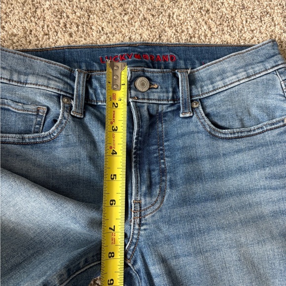 Lucky Brand Sweet Mid Rise Kick Crop Jeans Woman’s Raw Hem Denim Size 4/27 - Picture 8 of 8